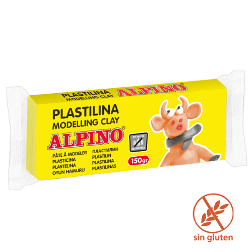 9.1 - PLASTILINA ALPINO 150GR AMARILLA - 1 UNIDAD