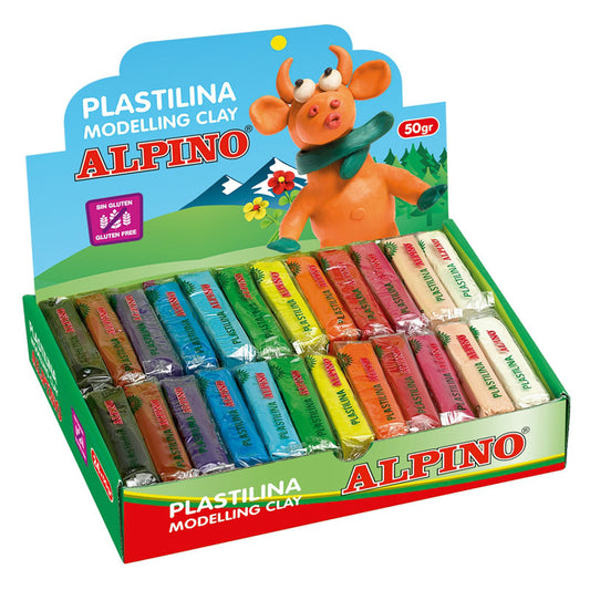 7.5 - PLASTILINA ALPINO 50GR - PACK 24 COLOR SURTIDO