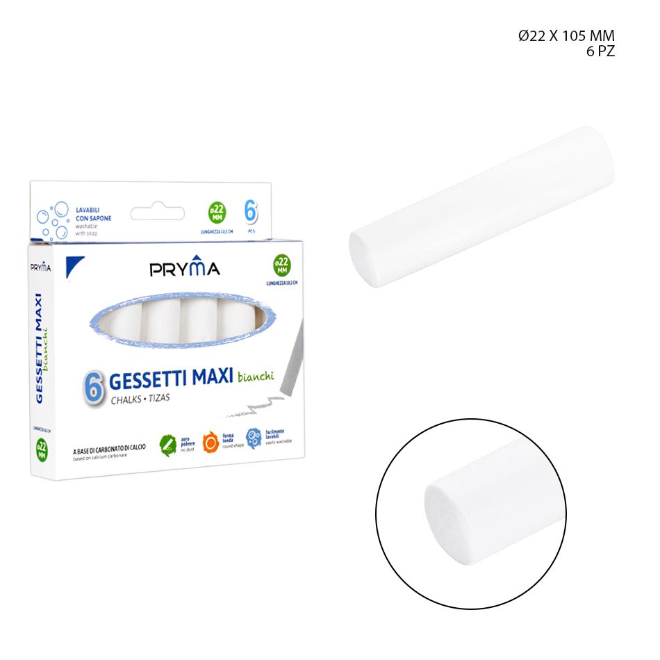 2 - PACK TIZA GRANDE BLANCA -PACK 6