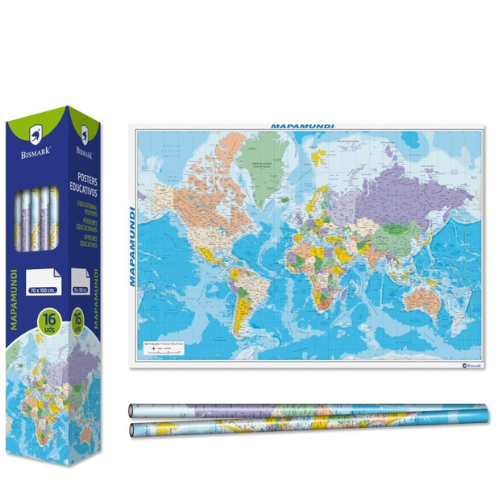 1.4 - POSTER MAPA MUNDI 70X100CM