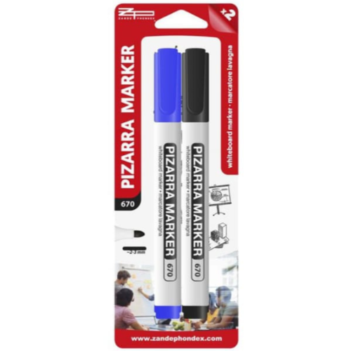 11 - PACK ROTULADORES PIZARRA AZUL/NEGRO