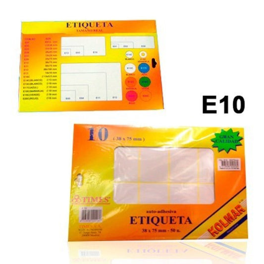 2.3  - ETIQUETAS ADHESIVAS 38 X 75 MM 50 UNIDADES