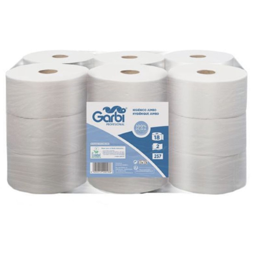 1. PAPEL HIGIENICO DOBLE CAPA ROLLO GRANDE - PACK 18 ROLLOS