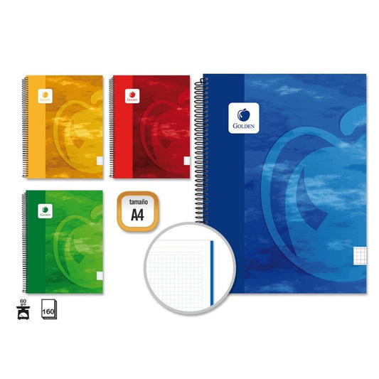CUADERNO A4 160 HOJAS 60 GR MICROPERFORADO