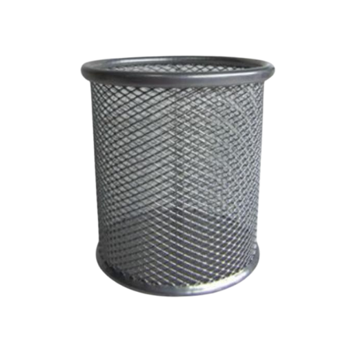 1.9 - PORTALAPICES METÁLICO GRIS 10X9CM