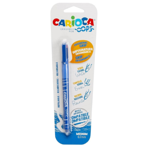 1.32 - BOLÍGRAFO BORRABLE AZUL CARIOCA