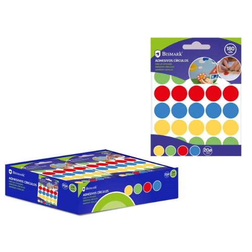 2.13 - GOMETS ADHESIVOS CIRCULOS Ø 20MM - PACK 180