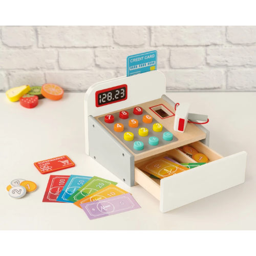 1.25 - JUGUETE CAJA REGISTRADORA EN MADERA