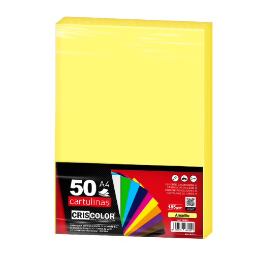 2.2 - CARTULINAS AMARILLO PACK 50 UNIDS - A4