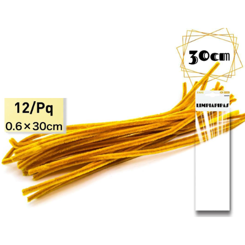 5.7 - LIMPIAPIPAS 30CM - PACK 12 NARANJA