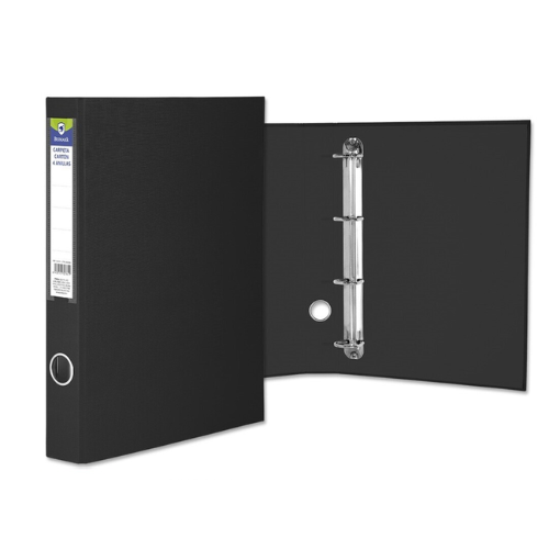 5.12 - CARPETA CARTON 4 ANILLAS NEGRA