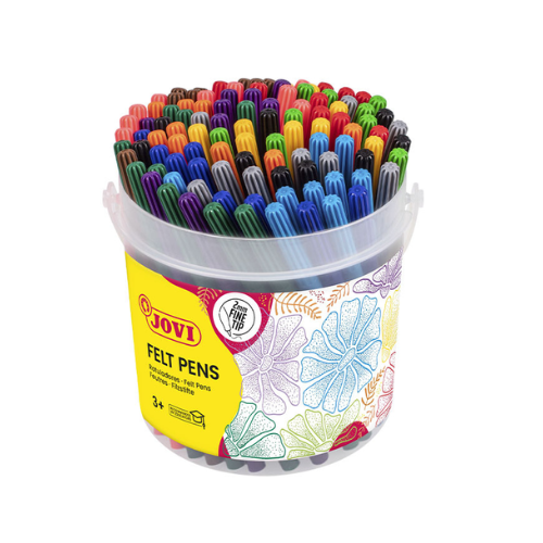 19.3 - FELT PENS. BOTE DE ROTULADORES CON PUNTA TRAZO FINO, COLORES SURTIDOS - PACK 120 (10 X 12 COLORES)
