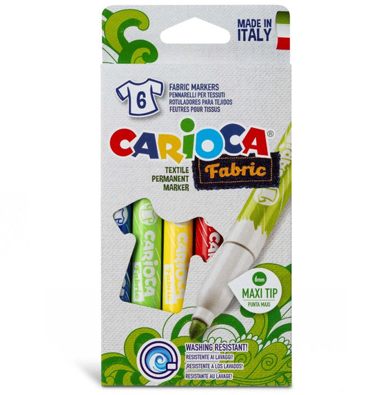 9 - ROTULADOR TEXTIL CARIOCA - PACK 6