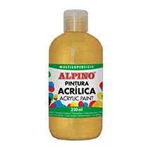 1.9 - BOTELLA PINTURA ACRÍLICA ALPINO 250ML DORADO