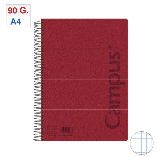 1.9 - LIBRETA A4 CAMPUS GRANATE