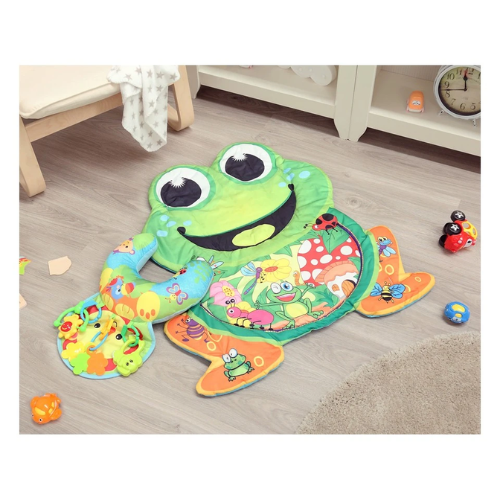 1.19 - MANTITA DE JUEGOS CON ALMOHADA Y FORMA DE RANITA