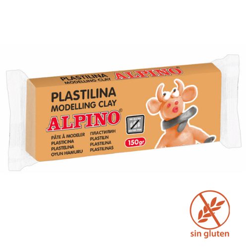 9.4 - PLASTILINA ALPINO 150GR SALMON - 1 UNIDAD