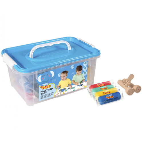 1 - PLASTILINA BABY JOVI - PACK 20 PASTILLAS 38G   9 SELLOS MADERA
