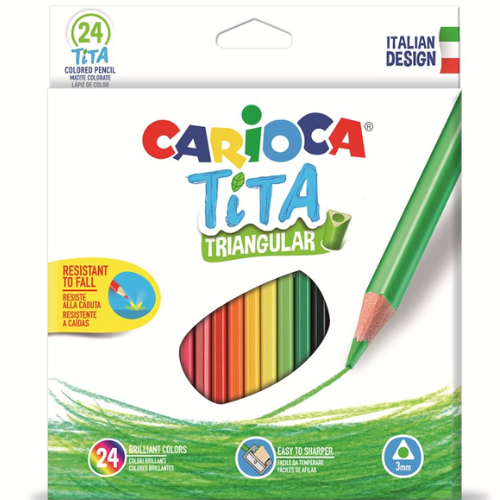 3.4 - LÁPICES MADERA TRIÁNGULAR CARIOCA - PACK 24