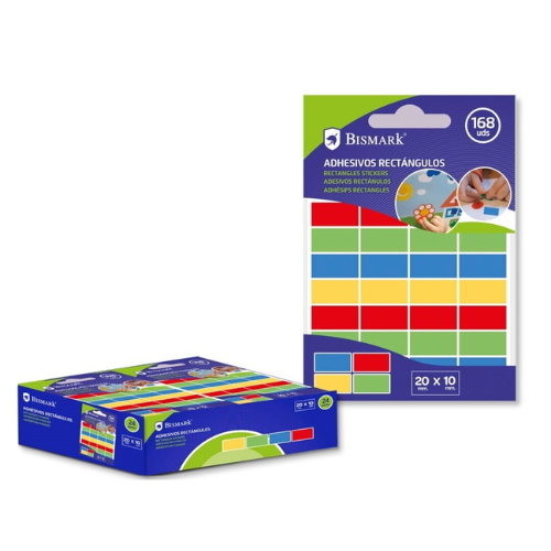 2.11 - ETIQUETAS ADHESIVAS RECTANGULARES 20X10MM - PACK 6X28