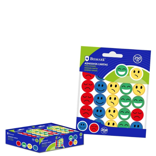 9.2 - GOMETS ADHESIVOS CARITAS 20MM - PACK  250