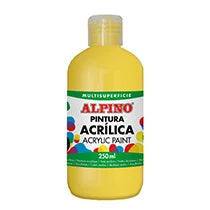 1.1 - BOTELLA PINTURA ACRÍLICA ALPINO 250 AMARILLA