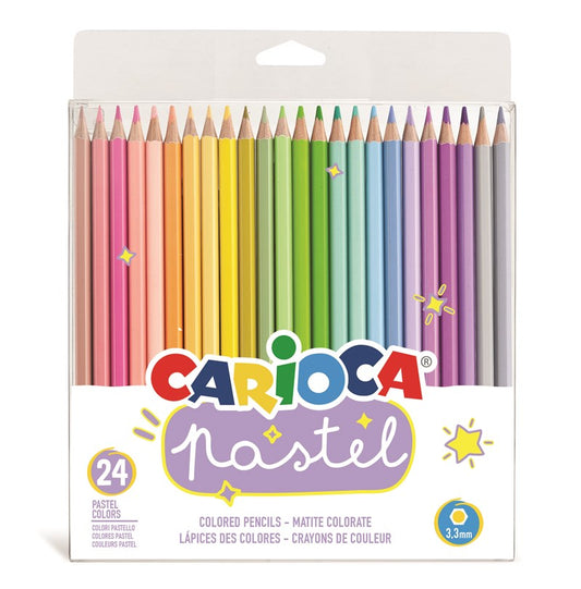 1.11 - LÁPICES MADERA CARIOCA PASTEL -  PACK 24