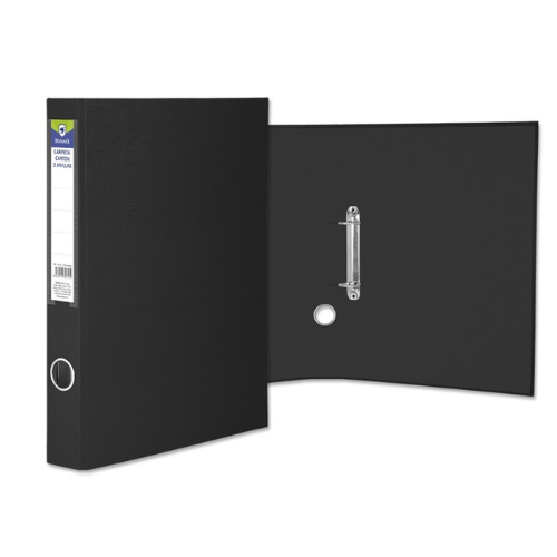 5.4 - CARPETA CARTON 2 ANILLAS NEGRA