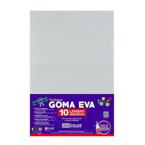 5.1 - GOMAEVA PURPURINA GRIS PACK 10 UNIDS - 60X40CM