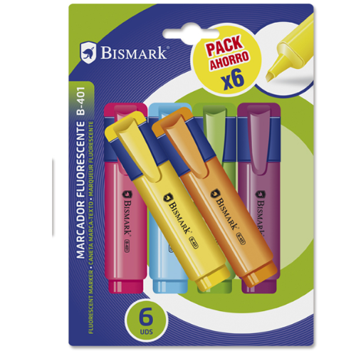 3.1 - SUBRAYADOR BISMARK NEOR - PACK 6