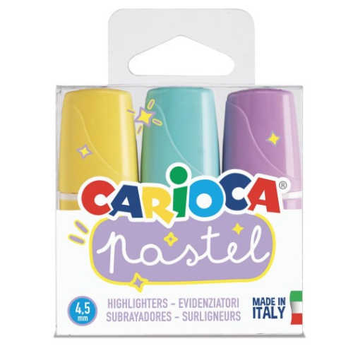 6.1 - SUBRAYADOR CARIOCA PASTEL - PACK 3