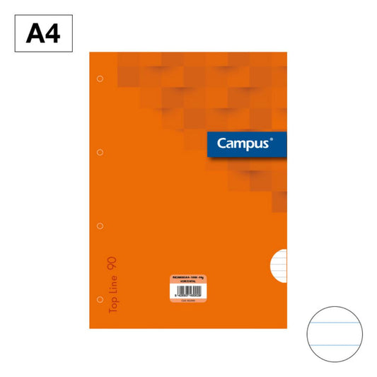 1.7 - RECAMBIO A4  HOJAS CAMPUS DOS LÍNEAS 100H 90G