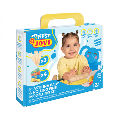 MY FIRST PLASTILINA Baby Mi primer kit de modelaje con rodillos de madera