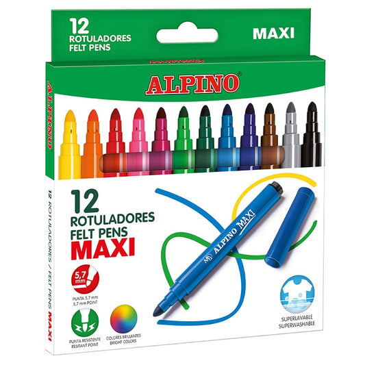 17.2 - ESTUCHE ROTULADORES GRUESOS MAXI -PACK 12