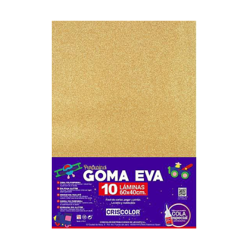 5.12 - GOMAEVA PURPURINA ORO CLARO, PACK 10 UNIDADES 60X40CM