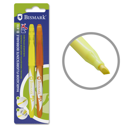4.1 - SUBRAYADOR FINO BISMARK - PACK 2 AMARILLO-NARANJA
